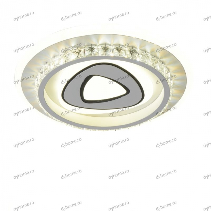 Plafoniera LED circular design alb, 3 tipuri de lumina, 80W [1]