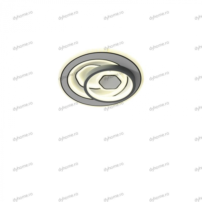 Plafoniera LED circular design alb, 3 tipuri de lumina, 88W [4]