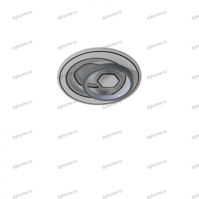Plafoniera LED circular design alb, 3 tipuri de lumina, 88W [2]