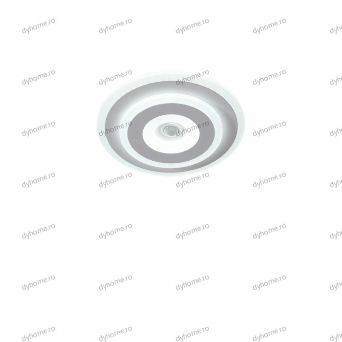 Plafoniera LED circular design alb cu senzor, 22W [3]