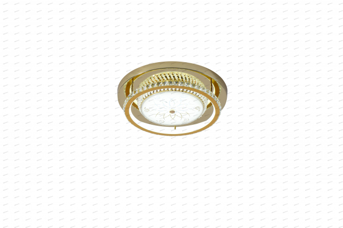 Plafoniera LED circular design auriu, 3 tipuri de lumina, 60W [5]