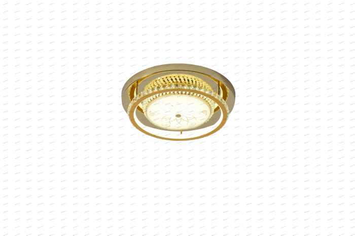 Plafoniera LED circular design auriu, 3 tipuri de lumina, 60W [4]