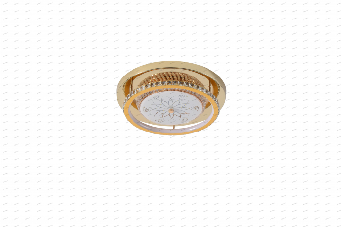 Plafoniera LED circular design auriu, 3 tipuri de lumina, 60W [2]