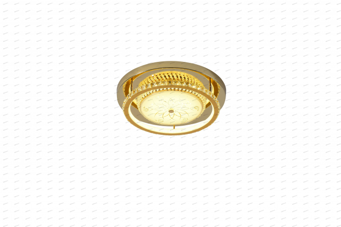 Plafoniera LED circular design auriu, 3 tipuri de lumina, 60W [3]