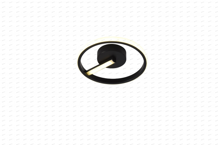 Plafoniera LED circular design negru, 3 tipuri de lumina, 32W [3]