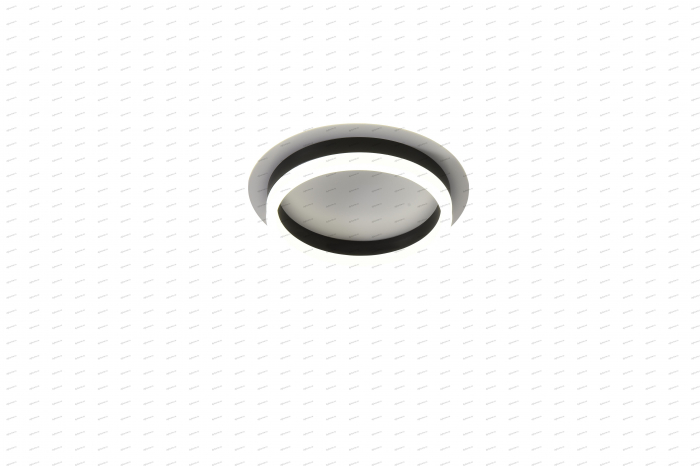 Plafoniera LED circular design negru, 3 tipuri de lumina, 50W [4]