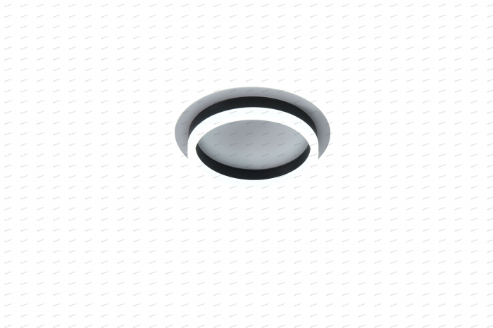 Plafoniera LED circular design negru, 3 tipuri de lumina, 50W [5]