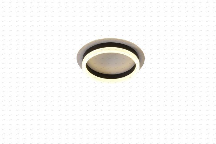 Plafoniera LED circular design negru, 3 tipuri de lumina, 50W [3]