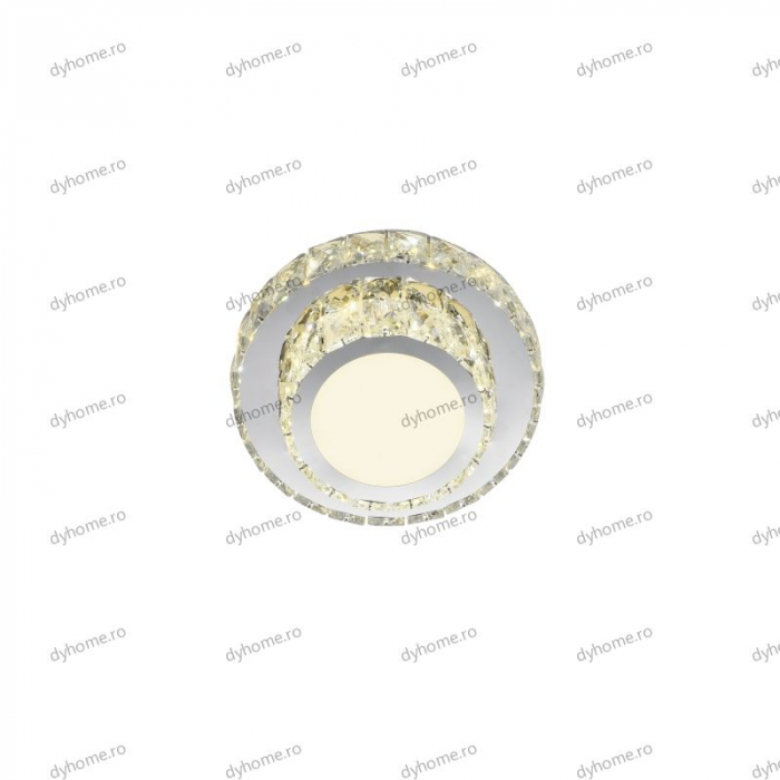 Plafoniera LED cristal circular design, 3 tipuri de lumina, 72W [5]