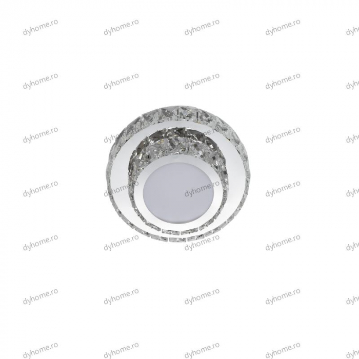 Plafoniera LED cristal circular design, 3 tipuri de lumina, 72W [3]