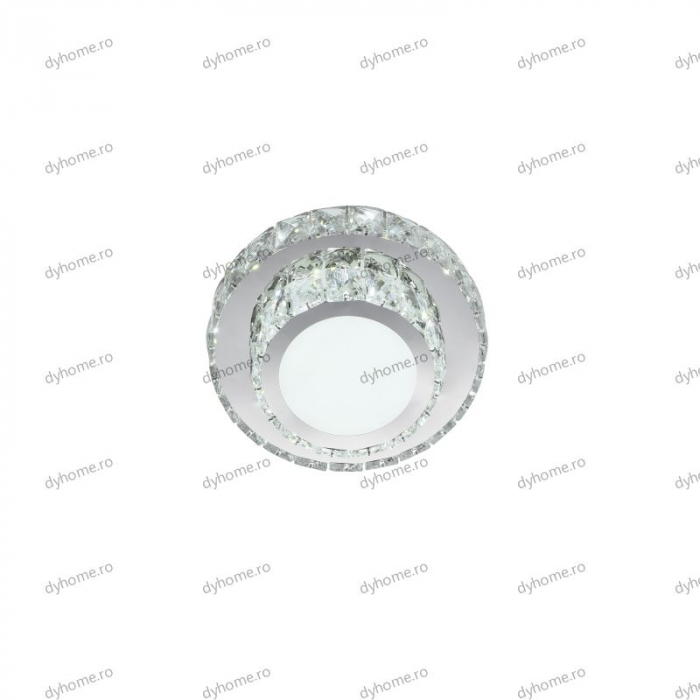 Plafoniera LED cristal circular design, 3 tipuri de lumina, 72W [6]