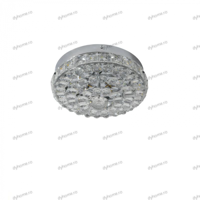 Plafoniera LED cristal circular design argin, 3 tipuri de lumina, 48W [2]