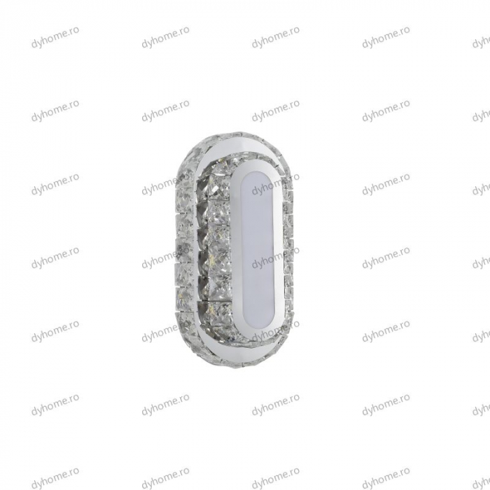 Plafoniera LED cristal oval design, 3 tipuri de lumina, 72W [4]