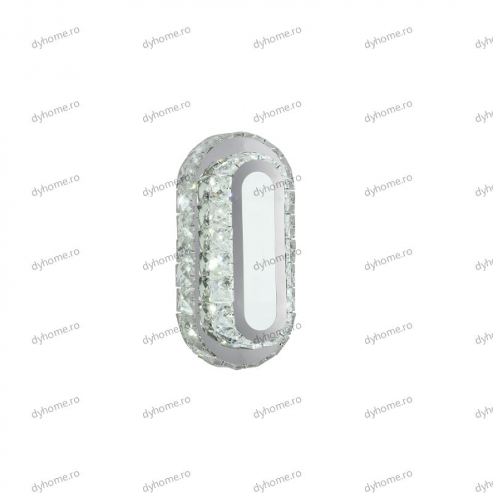 Plafoniera LED cristal oval design, 3 tipuri de lumina, 72W [7]