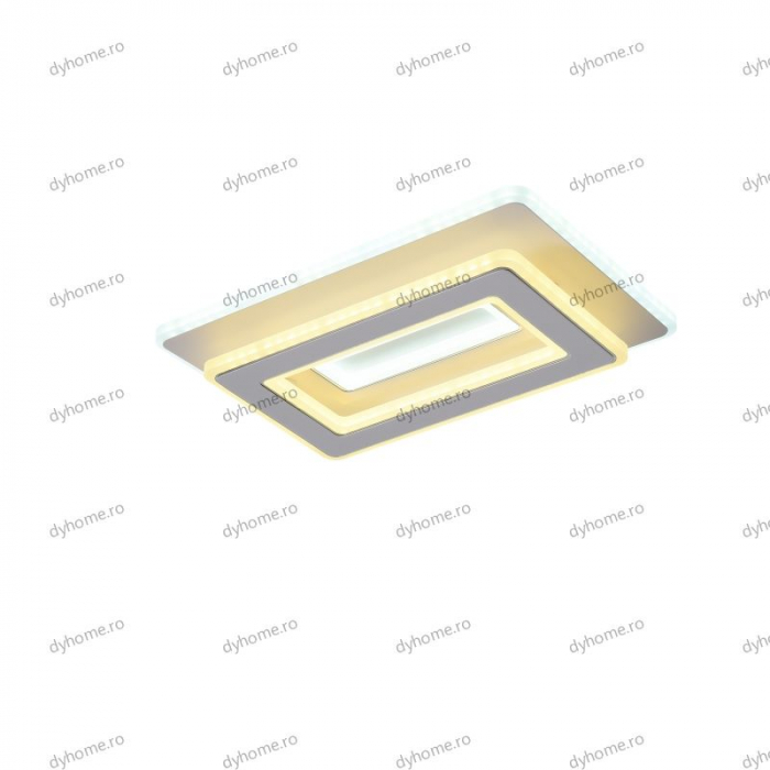 Plafoniera LED dreptunghi design alb, 3 tipuri de lumina, 102W [5]