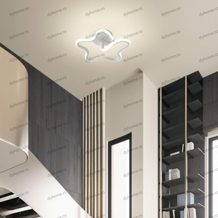 Plafoniera LED stea design alb, 3 tipuri de lumina, 36W [3]