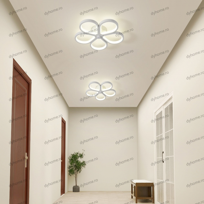 Plafoniera LED flori design alb, 3 tipuri de lumina, 72W [3]