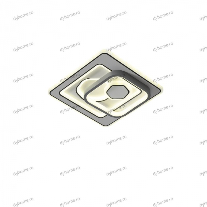 Plafoniera LED partrat design alb, 3 tipuri de lumina, 104W [4]