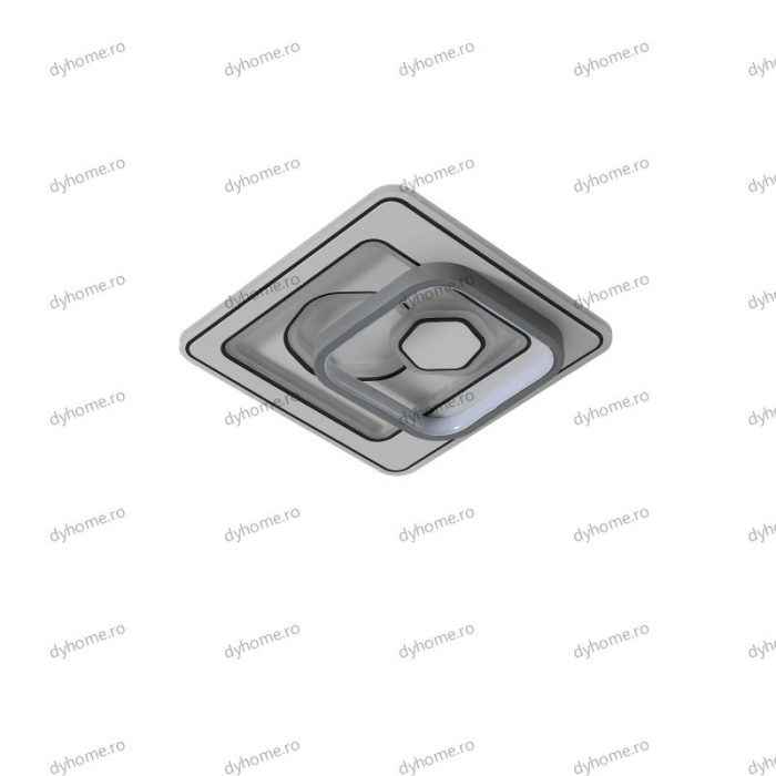 Plafoniera LED partrat design alb, 3 tipuri de lumina, 104W [2]