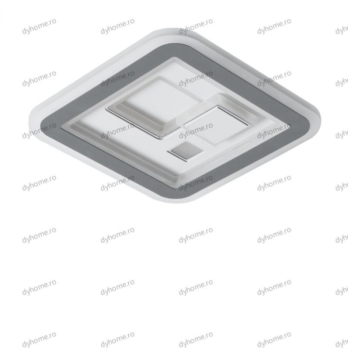 Plafoniera LED partrat design alb, 3 tipuri de lumina, 60W [4]
