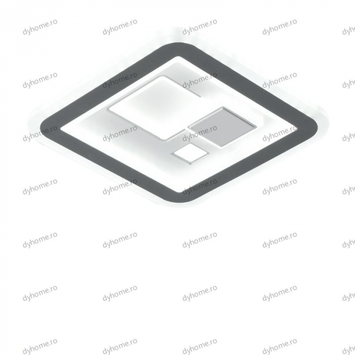 Plafoniera LED partrat design alb, 3 tipuri de lumina, 60W [1]