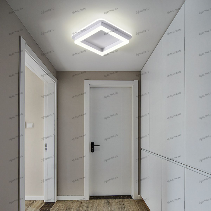 Plafoniera LED partrat design alb, 3 tipuri de lumina, 64W [1]