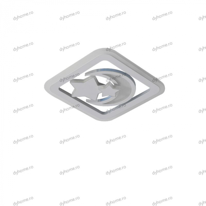 Plafoniera LED partrat design alb, 3 tipuri de lumina, 78W [3]