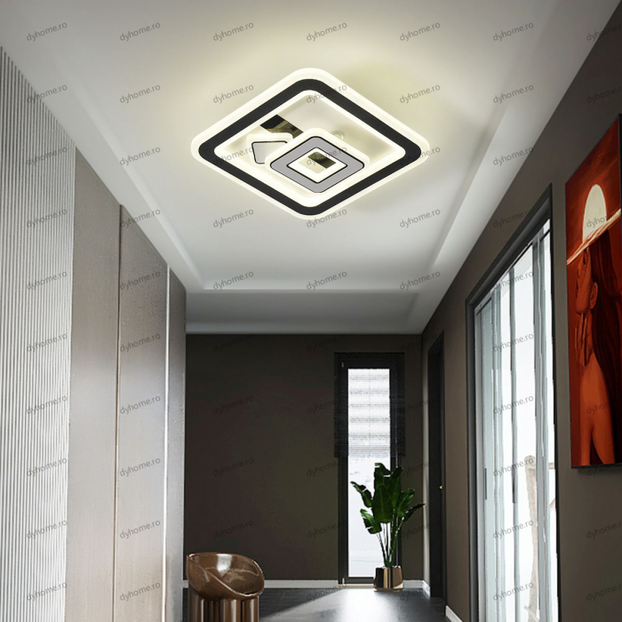 Plafoniera  LED partrat design alb, 3 tipuri de lumina, 84W [1]