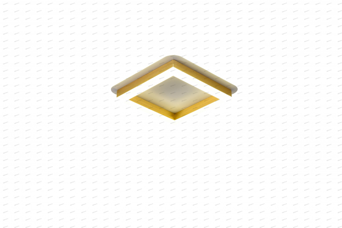 Plafoniera LED partrat design auriu, 3 tipuri de lumina, 64W [4]