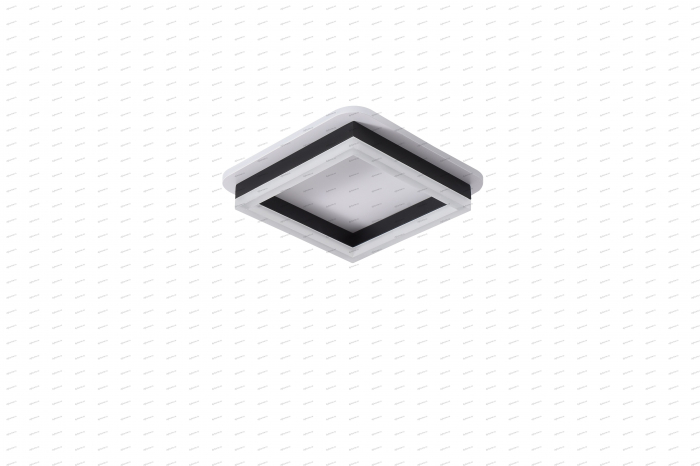 Plafoniera LED partrat design negru, 3 tipuri de lumina, 64W [2]