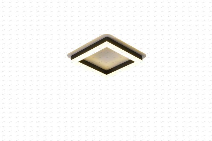 Plafoniera LED partrat design negru, 3 tipuri de lumina, 64W [3]