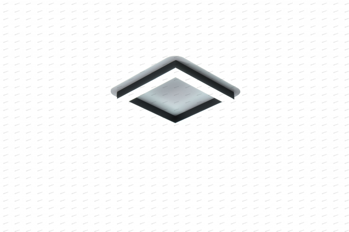 Plafoniera LED partrat design negru, 3 tipuri de lumina, 64W [5]