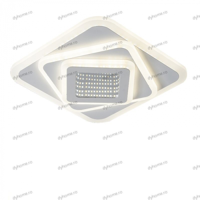 Plafoniera LED pătrat 3D design, 3 tipuri de lumina, 80W [3]