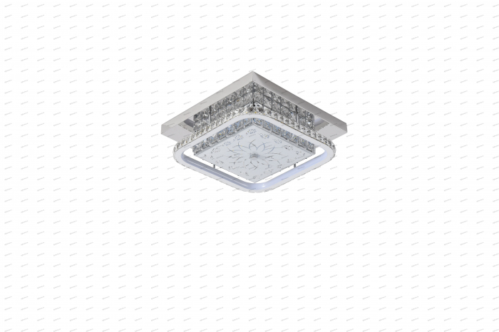 Plafoniera LED patrat design argint, 3 tipuri de lumina, 60W [2]