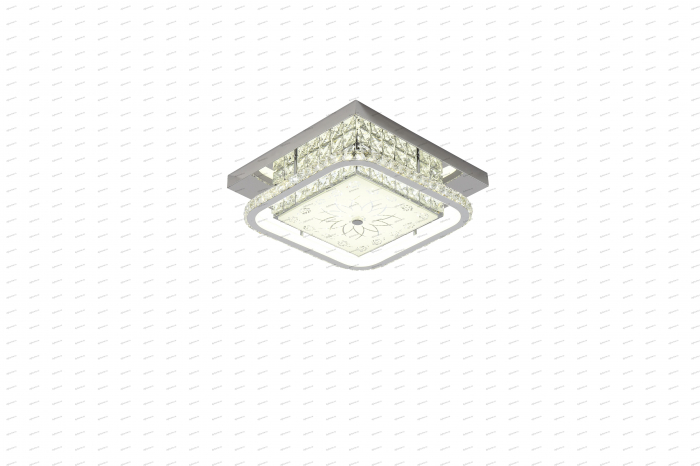 Plafoniera LED patrat design argint, 3 tipuri de lumina, 60W [4]