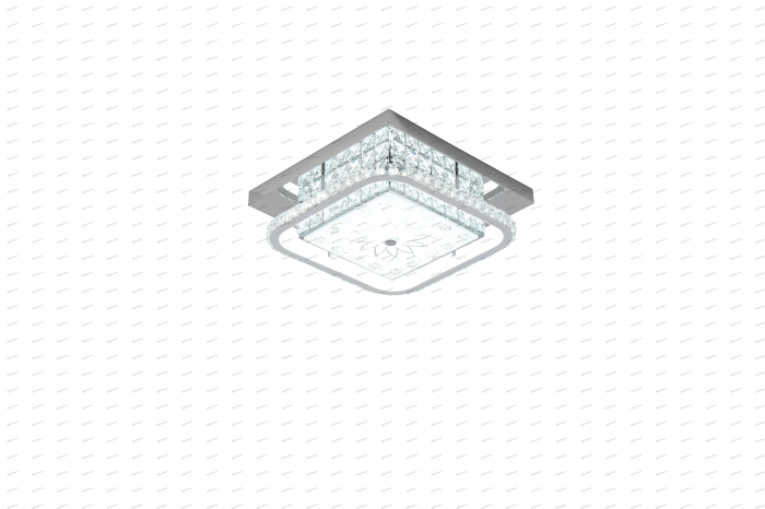 Plafoniera LED patrat design argint, 3 tipuri de lumina, 60W [5]