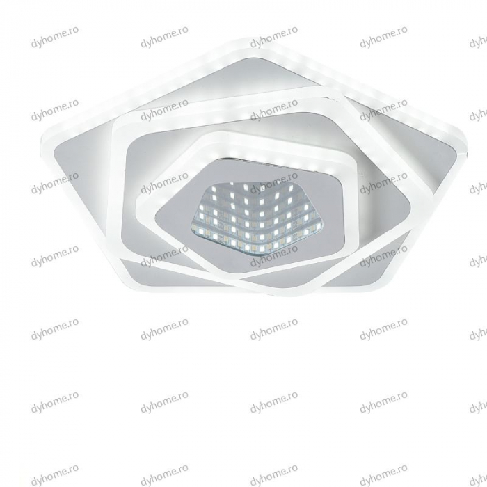 Plafoniera LED pentagon 3D design, 3 tipuri de lumina, 80W [2]