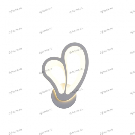 Aplica de perete butterfly design alb, 3 tipuri de lumina, 24 W [2]