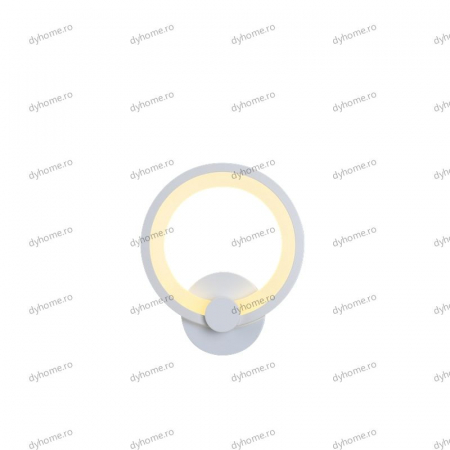 Aplica de perete circular design alb, 3 tipuri de lumina, 24 W [2]
