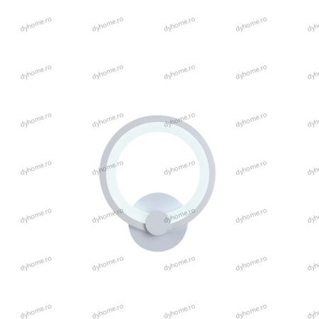 Aplica de perete circular design alb, 3 tipuri de lumina, 24 W [4]