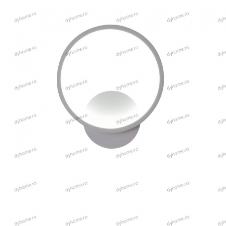 Aplica de perete circular design alb, 3 tipuri de lumina, 28W [3]