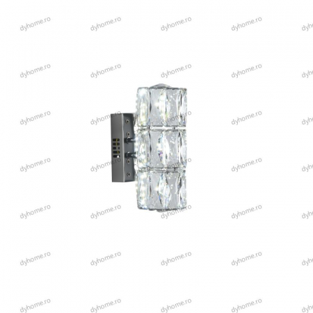 Aplica de perete cristal cilindru design, 3 tipuri de lumina, 24W [5]
