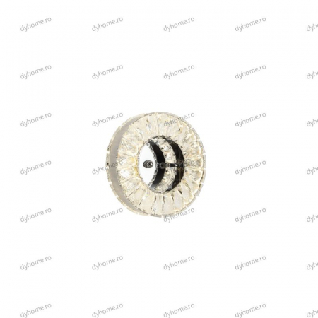 Aplica de perete cristal circular design, 3 tipuri de lumina, 16W [4]
