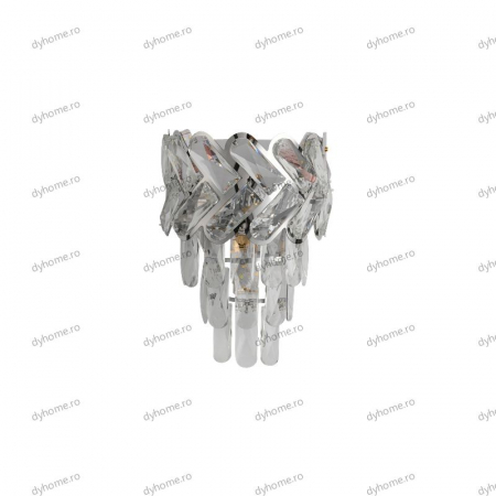 Aplica de perete cristal design argint, 3*E14 [1]