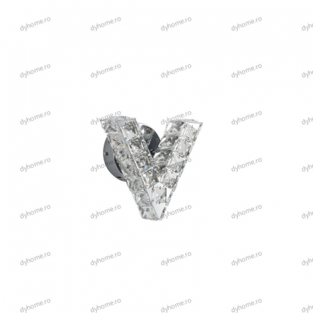 Aplica de perete cristal letter V design, 3 tipuri de lumina, 12W [2]