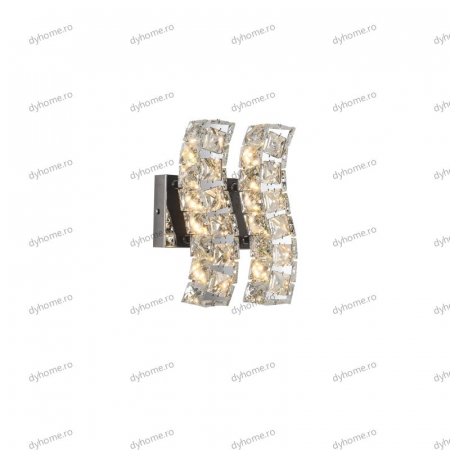 Aplica de perete cristal wave design, 3 tipuri de lumina, 24W [3]