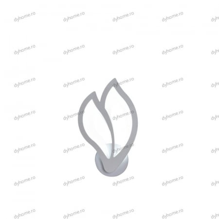 Aplica de perete flama design alb, 3 tipuri de lumina, 24 W [4]