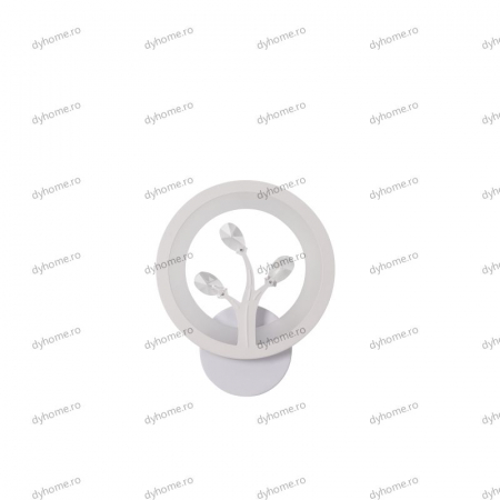 Aplica de perete LED circular design alb, tipuri de lumina, 22W [1]