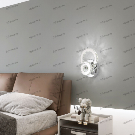 Aplica de perete LED circular design negru, 3 tipuri de lumina, 40W [1]