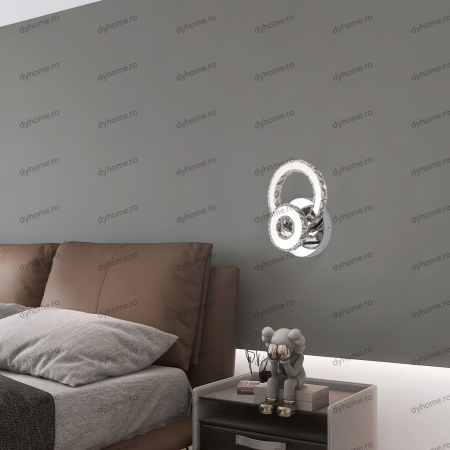 Aplice - Aplica de perete LED circular design negru, 3 tipuri de lumina, 40W